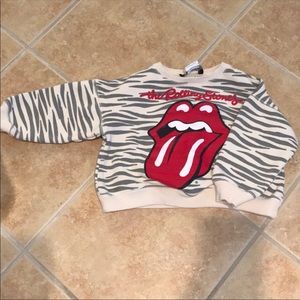 Rolling Stones crop sweatshirt